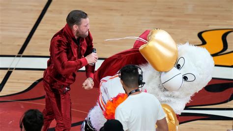 Conner mcgregor takes out mascot